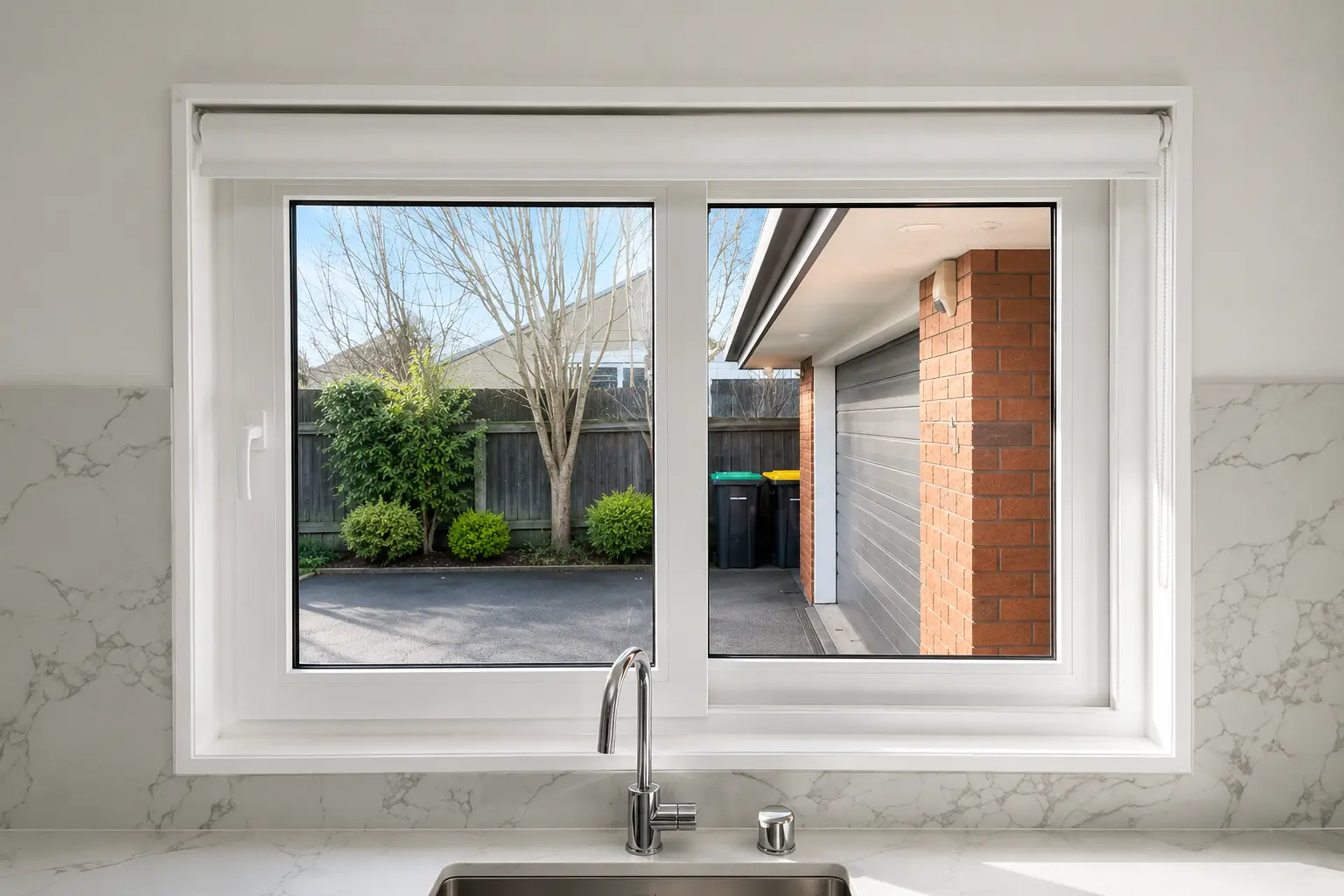 uPVC window in a kitchen